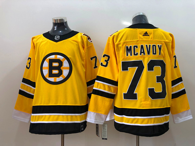 Men's Boston Bruins Charlie McAvoy #73 Yellow Jersey